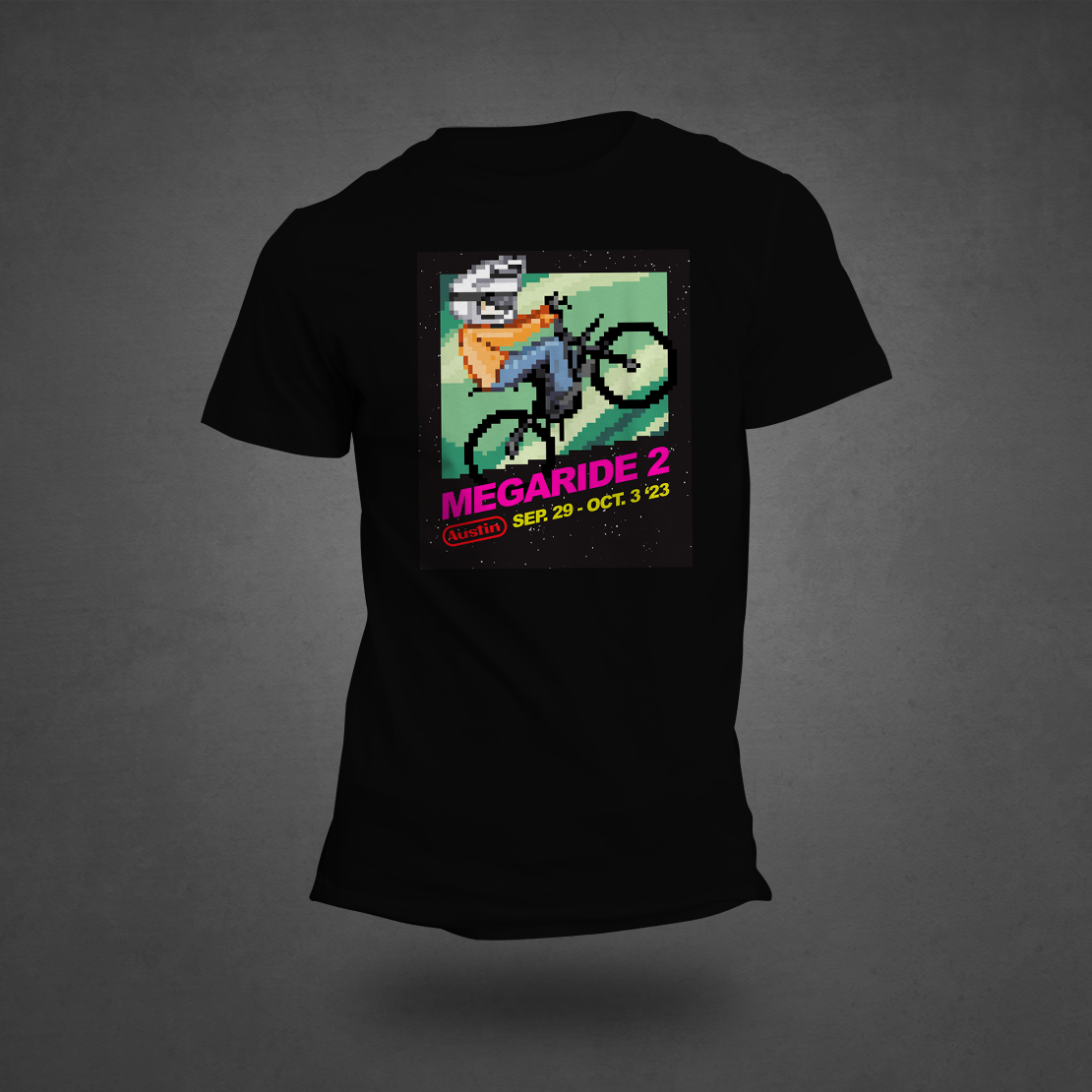 Mega Ride 2 T-shirt - Black – Podium Customs - Motorcycles & eBIkes