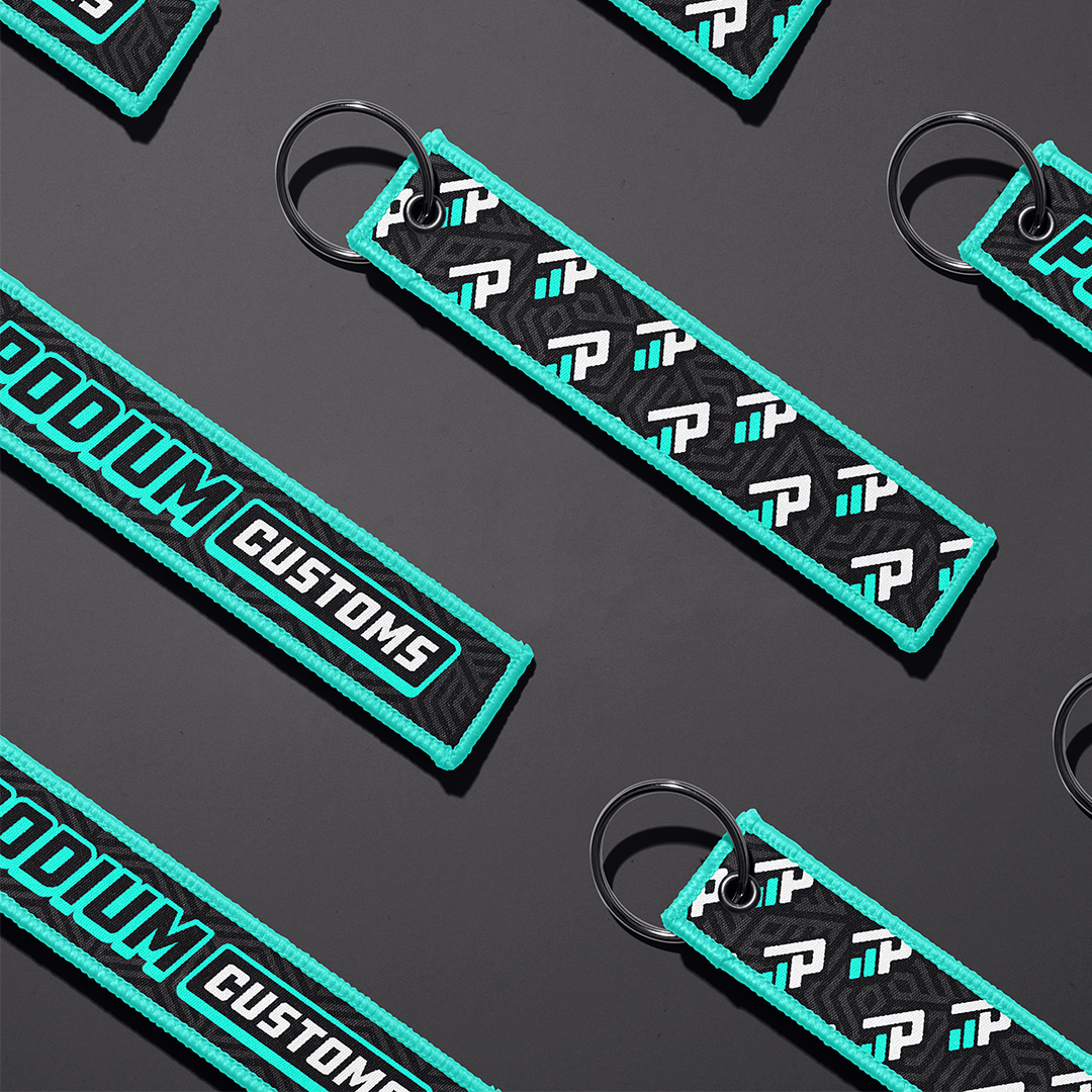 Podium Customs Aqua Keytag